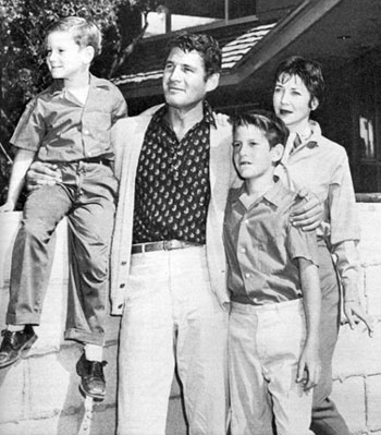 “Bat Masterson”—Gene Barry, his wife Betty, sons Frederic and Michael. 