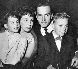 “Gunsmoke”—Dennis Weaver with wife Geraldine and sons Rusty (left) and Robert. 