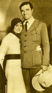 Wedding photo of Tom Mix and his bride Mabel Ward. The couple were married February 15, 1932 in Mexicali, Mexico by a retired general of the Mexican army. 