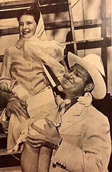 Gene Autry with young “rising star” Margaret O’Brien. 