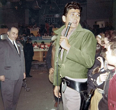 Michael Landon at a WKBW-TV Buffalo, New York telethon. 