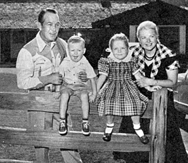 Spade Cooley with his wife Ella and children Donnell and Melody in 1952. 