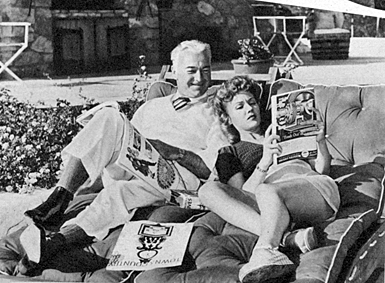 William Boyd and wife Grace Bradley relax poolside. 