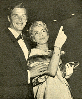 Roger (Beau “Maverick”) Moore with English singer wife Dorothy Squires in 1960. 