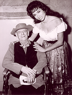 Silent Western star Broncho Billy Anderson in later years with actress 
Dolores Domasin. 