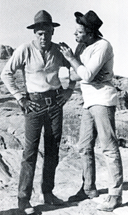 Lee Marvin and Burt Lancaster on location in Nevada for 
“The Professionals” in 1966. 
