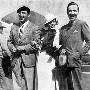 George O’Brien, Sally Clark and Billy Bakewell at the polo matches held at the 
Riviera Polo Club in 1933. 