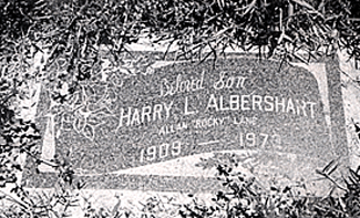 Gravesite of Allan “Rocky” Lane at Inglewood Park Cemetery, Inglewood, CA, 720 East Florence Ave. Lot 70, Grave A.