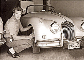 Clint Eastwood with his 1958 Jaguar XK1505. 