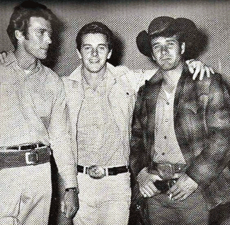 A Gathering of Guns—Clint (“Rawhide”) Eastwood, Peter (“Lawman”) Brown 
and Robert (“Laramie”) Fuller. 