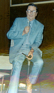 Tim Holt making a speech after accepting an award at ComicCon ‘72 in Oklahoma City in June 1972. It was the only festival of any kind Tim attended. 