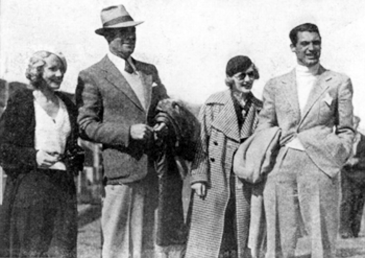 Vivienne Gaye, Randolph Scott, Virginia Cherill, Cary Grant at the 
Riviera Polo Club in 1933. 