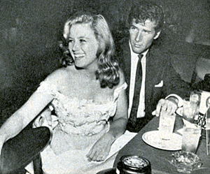 Robert Fuller and date Kathy Nolan in 1960. 