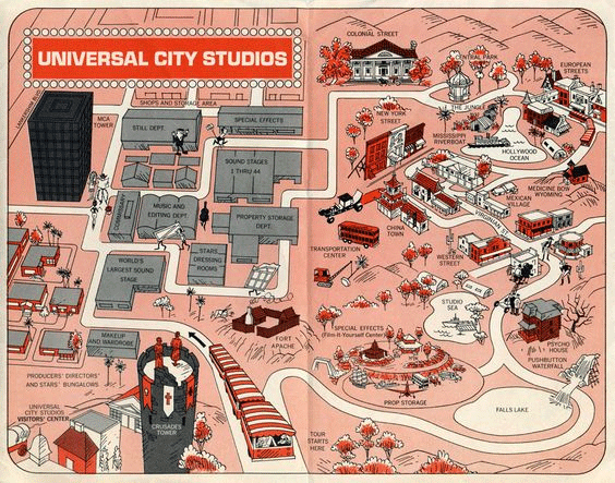 Universal Studios backlot...with the Western Street middle top right. 