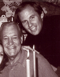 Charles Starret and Brent Davis, taken at Starrett's home in Laguna Beach about 1980. 