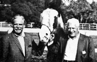 Dave Sharpe and Duncan "Cisco Kid" Renaldo at Renaldo's ranch in 
Santa Barbara, CA. 