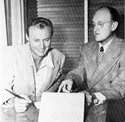 Dave O’Brien signs a contract with Pete Smith to star in the series of Pete Smith Specialties released in the ‘40s and early ‘50s. 