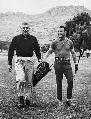 Two Buckeyes play golf...Clark Gable and Roy Rogers. 