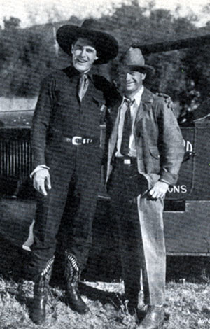 Ken Maynard beside producer/director Harry Joe Brown. Brown produced and/or directed many of Ken’s late ‘20s- early ‘30s westerns at First National and Universal. Brown later produced over 100 films, notably in conjunction with Randolph Scott  from ‘47-‘60.