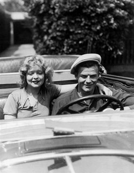 Rex Bell and wife Clara Bow. In silents, Clara was known as the “It” Girl. Rex Bell was a late silents, early ‘30s B-western star who later became Lt. Governor of Nevada. (Thanx to Bobby Copeland.)