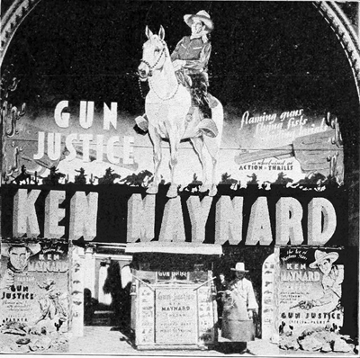 Amazing how elaborate theater fronts used to get in the '30s to promote a 
Saturday matinee Western. 