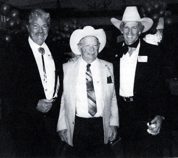 Dale Robertson, famed horsetrainer Glenn Randall and stuntman/actor 
Dean Smith in 1978.