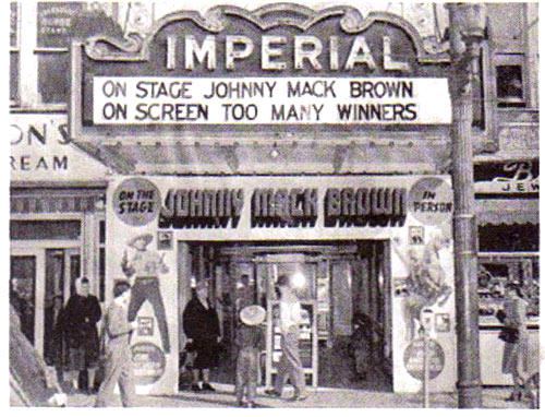 Johnny Mack Brown in person at the Imperial Theater in Greensboro, NC, 1947.