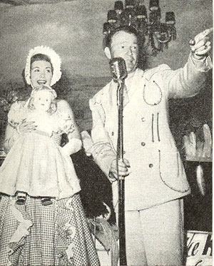 Jane Wyman and Roy Rogers at a 1950 benefit for visually handicapped children.