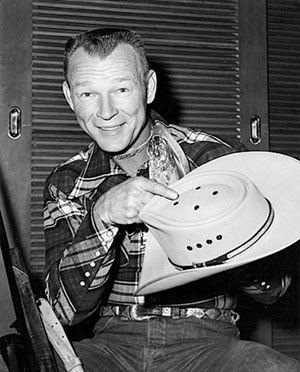 Roy Rogers with his one of his hunting hats.