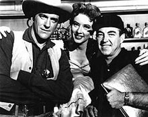 James Arness, Amanda Blake and Charles Marquis Warren who was producer of “Gunsmoke” for the first season and part of the second.