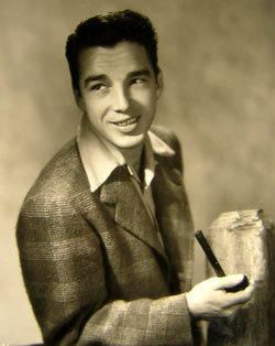 Universal Pictures publicity photo of contract player Al LaRue in 1944, years before he became Lash LaRue at PRC. Al co-starred in “The Master Key” serial at Universal in 1945. (Photo courtesy Bobby Copeland.)