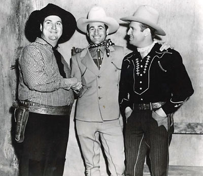 Smiley Burnette, Montie Montana, Gene Autry. Early to mid-‘40s? (Thanx to Bobby Copeland.)