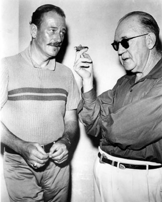 A conversation between John Wayne and director John Ford. (Thanx to Bobby Copeland.)