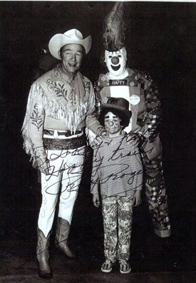 Roy with Happy the Clown (Dave Twomey).