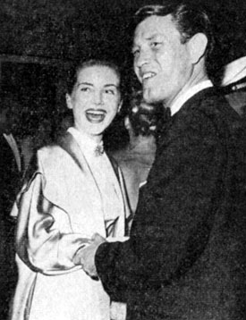 Earl Holliman, star of TV’s “Hotel de Paree” and “Wide Country”, on a date with Delores Hart in 1957.