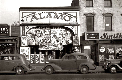 Oh for the good old days! The Alamo Theatre in Washington, D.C., in 1937. (Thanx to Bill Sasser.) 