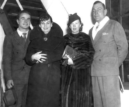 (L-R) Noah Beery Jr. and wife Maxine, Dell and Buck Jones. Maxine was Buck and Dell’s daughter. She and “Pidge” were married from 1940 to 1965. (Thanx to Bobby Copeland).