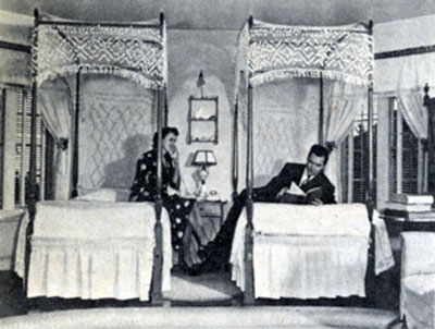 Johnny Mack Brown and his wife Cornelia Foster in their bedroom known as the Washington room. The Browns were married from 1926 until his death on November 14, 1974.