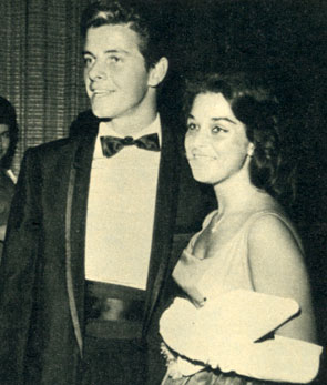 Peter ("Lawman") Brown in 1961 with his date singer Joanie Sommers who had a big Top 40 hit in 1962 with “Johnny Get Angry.”