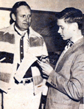 Holmes High School, Covington, KY, student Jimmy Willmer got an exclusive interview in March 1948 with Gene while the cowboy was appearing in Cincinnati.
