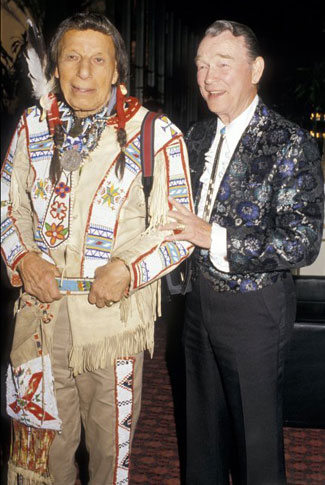 Iron Eyes Cody and Roy at the 1987 Angels Awards at the Ambassador Hotel in L.A.