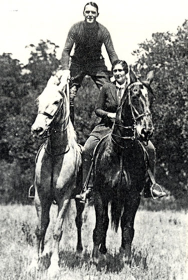 Ken Maynard Roman riding with Tarzan and Ken’s wife (not sure which wife this is...Arlie, Jeanne or Mary).