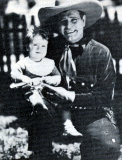 Early Western star Jack Hoxie with his granddaughter Georgianna Malaby.