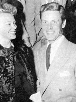 Up and coming star Bill Edwards out on a date with non-actress Hazel Allen in early ‘46. At the time Edwards had a small role in “The Virginian” remake with Joel McCrea. Edwards later starred in “Fighting Stallion” and “Border Outlaws” (both ‘50) before becoming a respected oil painter.