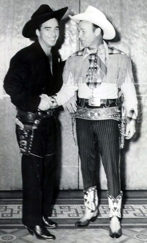 Two Western legends...Lash LaRue and Roy Rogers.