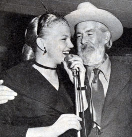 Singer Peggy Lee with Gabby Hayes. 
