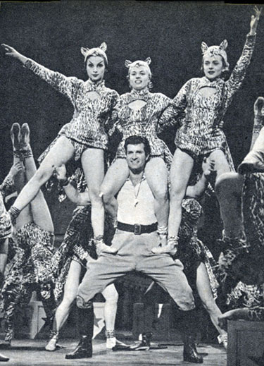 Jackie Gleason enlisted TV’s “Wyatt Earp”, Hugh O’Brian, to headline a circus show on Gleason’s CBS variety program in 1957. 