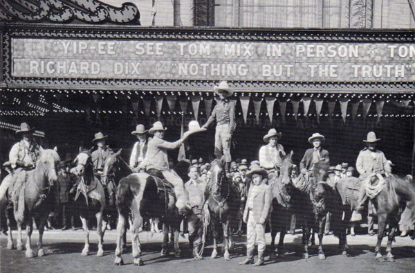 Tom Mix at a personal appearance May 7, 1929 at the State Theater in Minneapolis, 
MN. (Thanx to Billy Holcomb.)