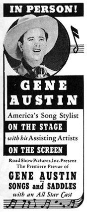 In Person..Gene Austin..1938.