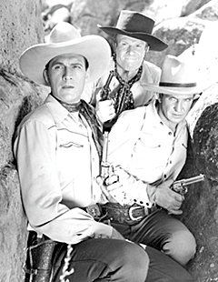The Three Mesquiteers--Tom Tyler, Bob Steele, Jimmie Dodd.